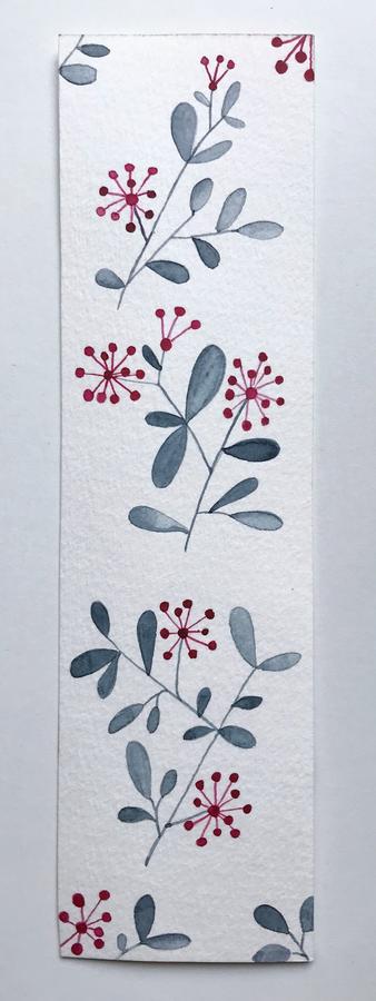 decorative bookmark wild flowers