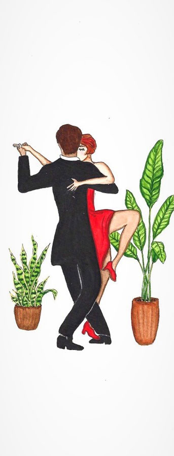 Couple Dancing Tango 