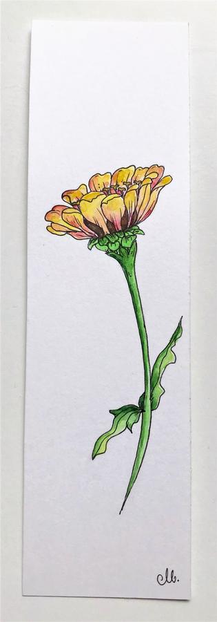 Zinnia bookmark