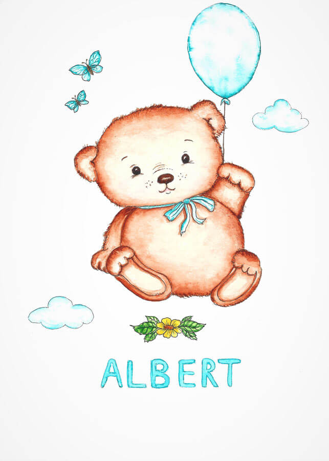Cute Baby Bear kids Illustraiton